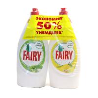FAIRY BNDL Средство для мытья посуды Сочный лимон 900мл + Зеленое яблоко 900мл