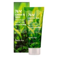 Farm Stay Green Tea Seed premium moisture foam cleansing пенка для умывания с экстром семян зеленого