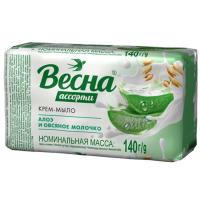 Весна крем- мыло алоэ и овсяное молочко 140 г *44