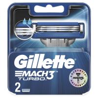 Gillette Сменные кассеты для бритья Mach3 Turbo 2 шт
