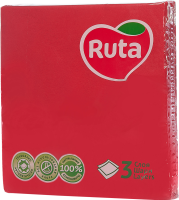Ruta Салфетки трехслойные Красные 20 шт