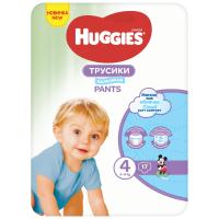 Huggies Подгузники-трусики- размер 4, 9-14 кг для мальчиков 17 шт