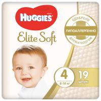 Huggies Elite Soft Подгузники размер 4, 8-14 кг 19 шт