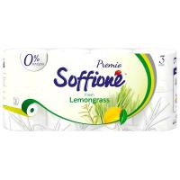 Soffione Туалетная бумага Soffione Премиум Fresh Лемонграсс 3 слоя 8 рулонов (255)