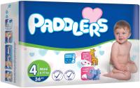 PADDLERS ДЕТСКИЕ ПОДГУЗНИКИ MAXI ECO №4, 36 шт