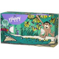 Платочки бумажные  "Bella Baby Happy" универсальные,  двухслойные 150 шт. микс 3 дизайна