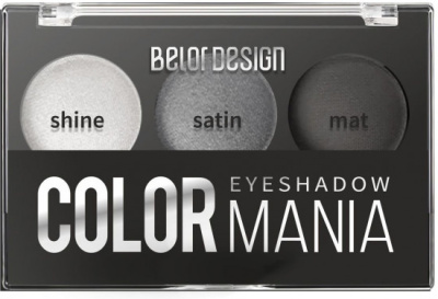 Belor Design Тени для век COLOR MANIA (31 (Черный, серый, белый))